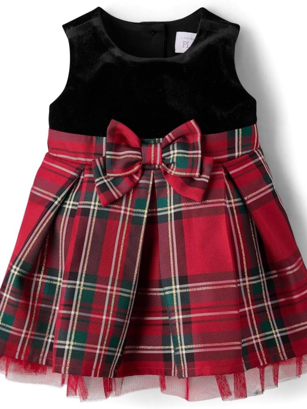 EUC THE CHILDREN'S PLACE PLAID RED BOW DRESS SIZE 5T